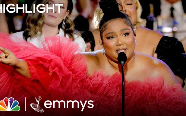 Lizzo breaks down in tears while accepting first Emmy Award